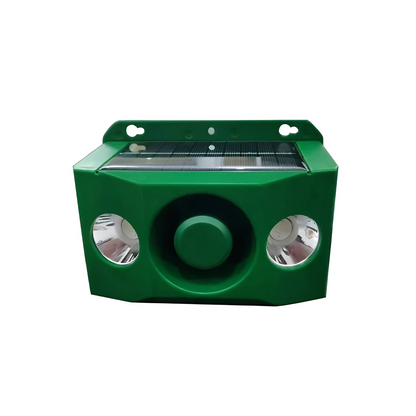 Solar Powered Animal Repellent with Warning Light System