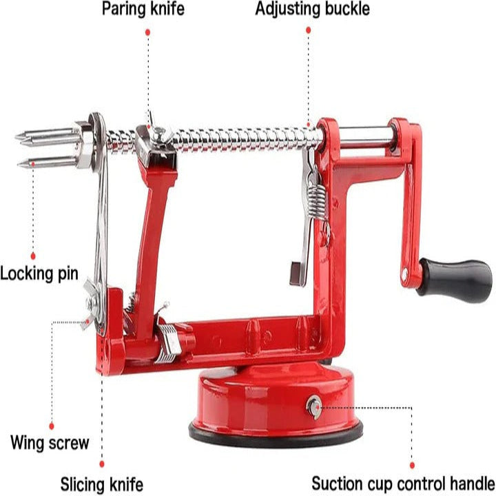 Stainless Steel Apple Peeler and Spiral Slicer for Kitchen Prep