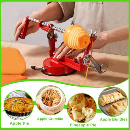 Stainless Steel Apple Peeler and Spiral Slicer for Kitchen Prep