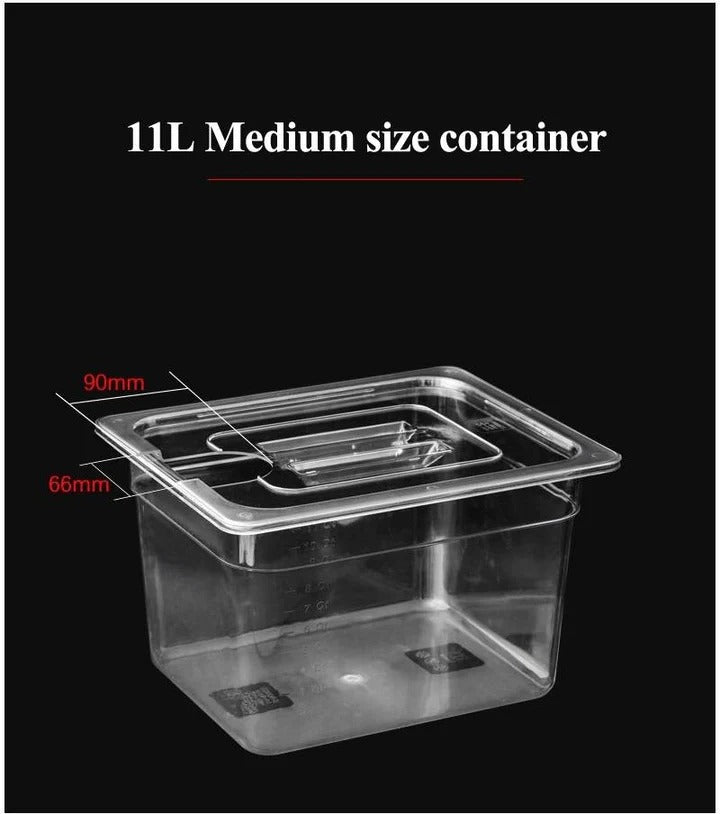 Sous Vide Cooking Container with Lid for Precision Temperature Control