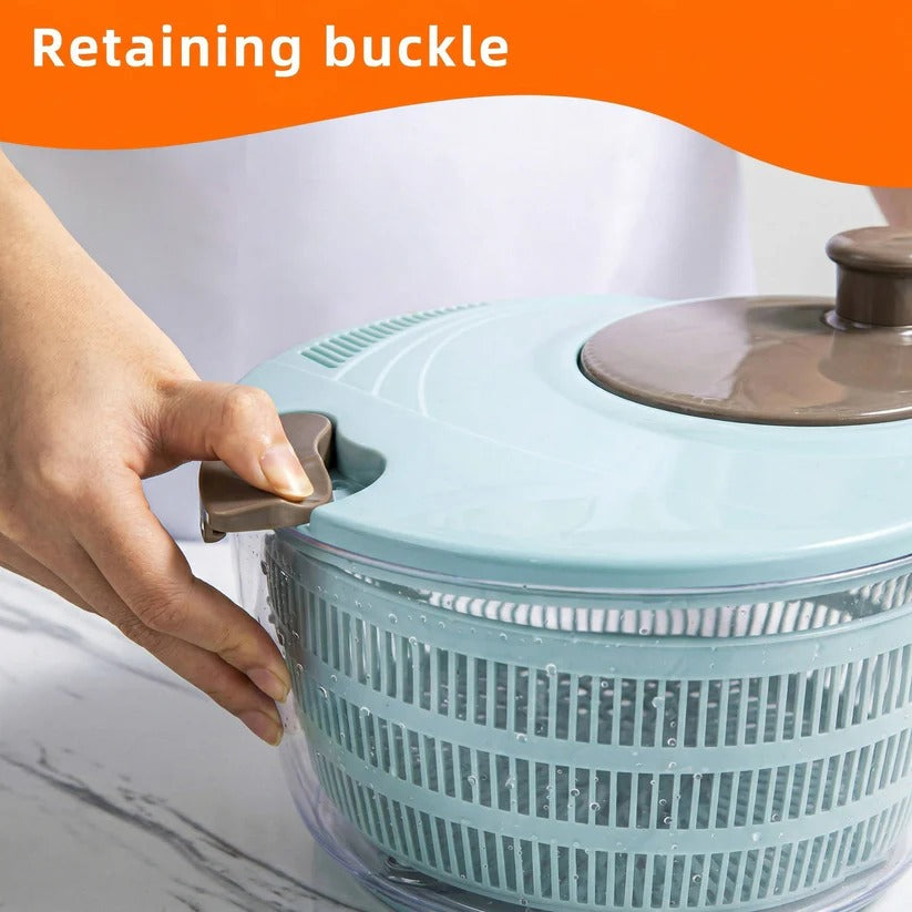 Vegetable Spinner with Dual Drainage System for Washing and Drying Greens and Fruits