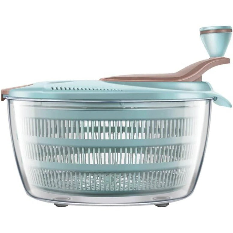 Vegetable Spinner with Dual Drainage System for Washing and Drying Greens and Fruits