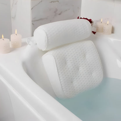Bath Pillow with Air Mesh for Neck and Back Support