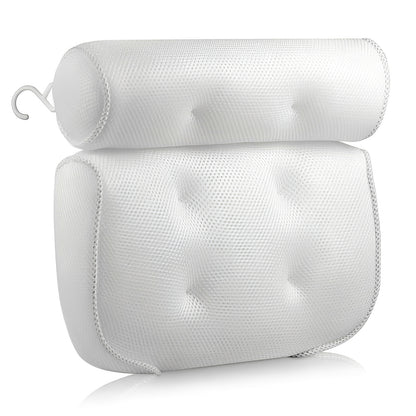 Bath Pillow with Air Mesh for Neck and Back Support