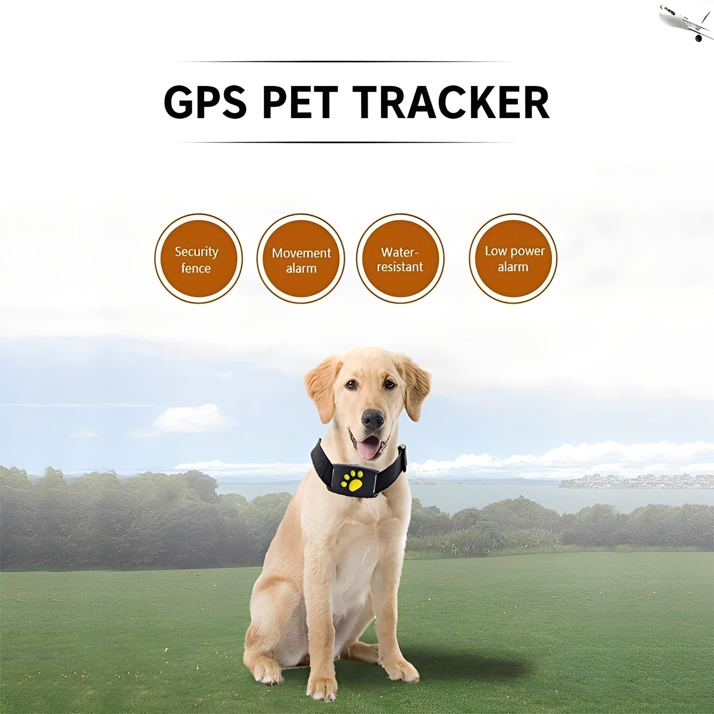 GPS Pet Collar with App Location Features and Adjustable Strap