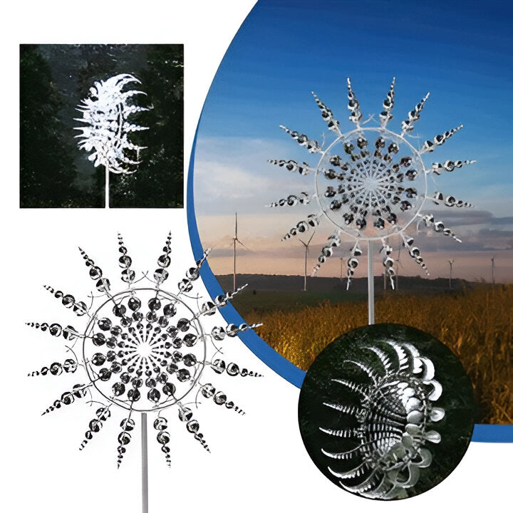 Anti Rust Magical Metal Windmill, Kinetic Metal Wind Spinners