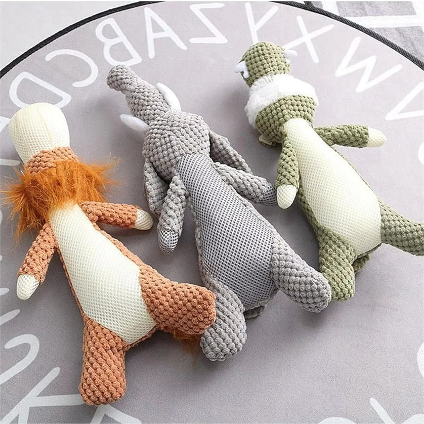 Plush Dog Toy with Built In Squeaker for Indoor Play and Fetch