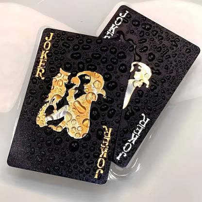 Black Gold Foil Style Playing Cards for Games and Travel