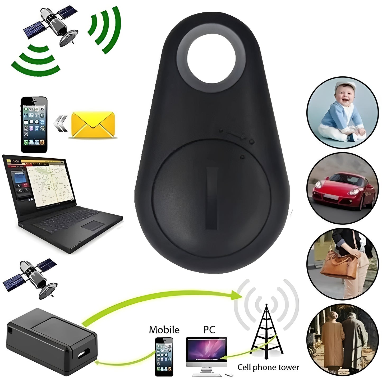 Portable Bluetooth 5.0 Locator for Personal Items and Pets