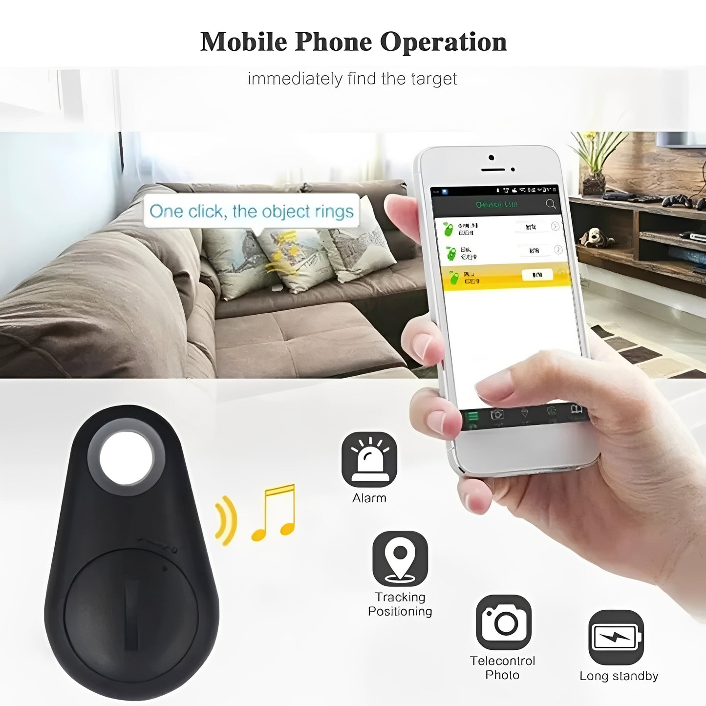 Portable Bluetooth 5.0 Locator for Personal Items and Pets