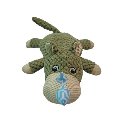 Plush Dog Toy with Built In Squeaker for Indoor Play and Fetch