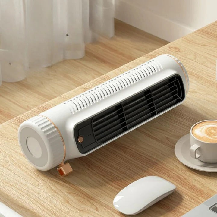 Modern Portable Bladeless Tower Fan for Home Office Cooling