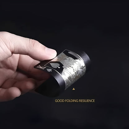 Black Gold Foil Style Playing Cards for Games and Travel