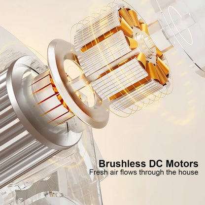 Modern Portable Bladeless Tower Fan for Home Office Cooling