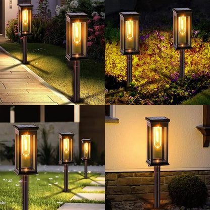 Solar Powered Path Lights for Outdoor Walkways, Set of 2