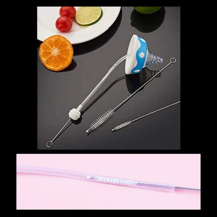 Reusable Straw Cleaning Brush Set for Cleaning, 10 Pieces