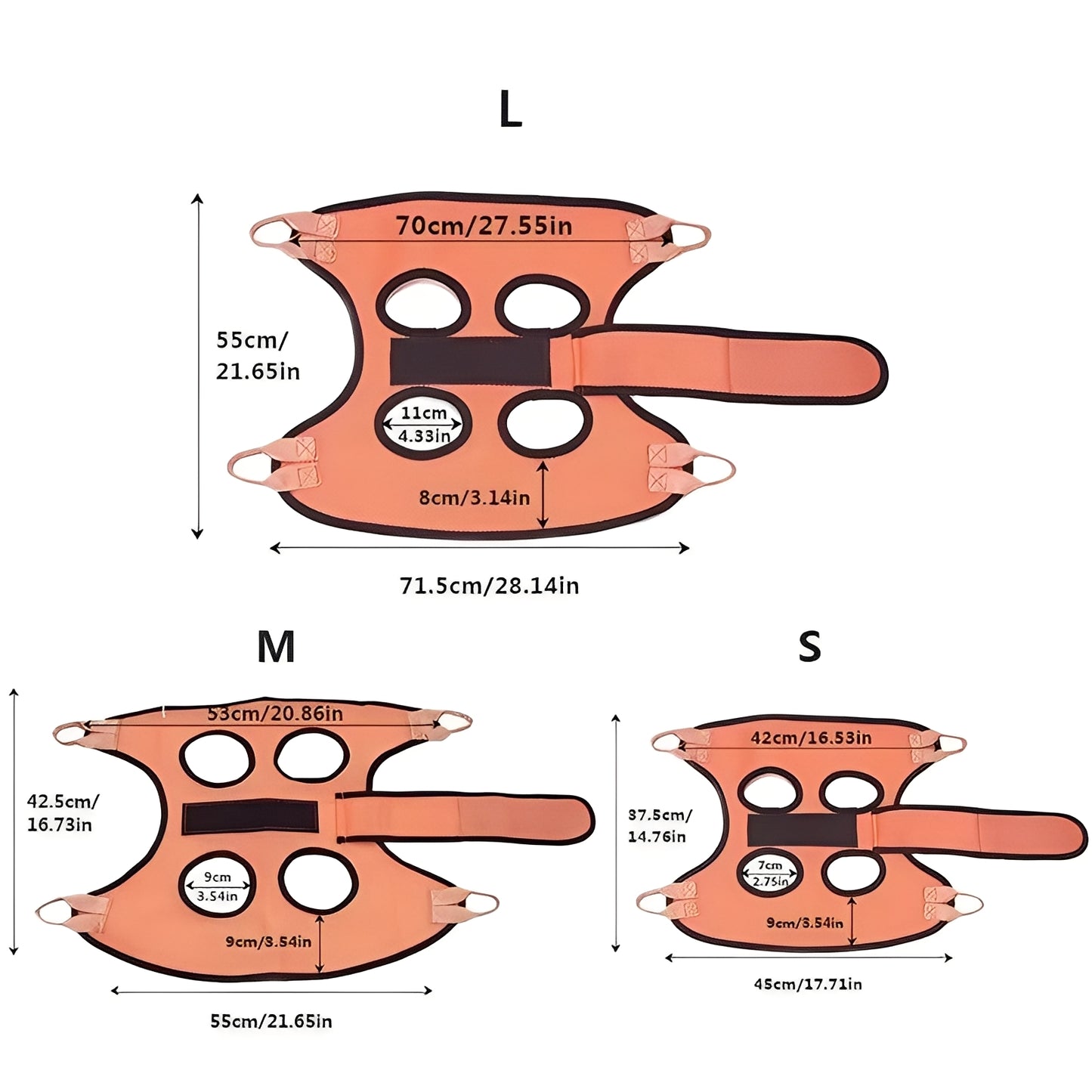 Fabric Grooming Hammock for Pets with Adjustable Straps