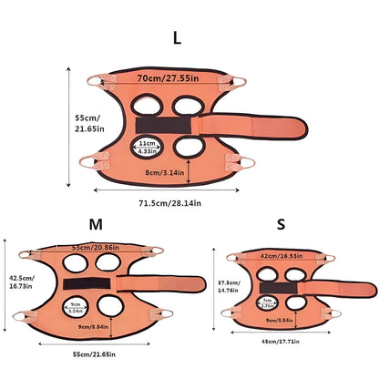 Fabric Grooming Hammock for Pets with Adjustable Straps