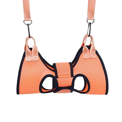 Fabric Grooming Hammock for Pets with Adjustable Straps