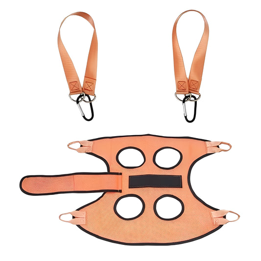 Fabric Grooming Hammock for Pets with Adjustable Straps