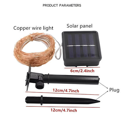 Solar Powered LED Garden String Lights