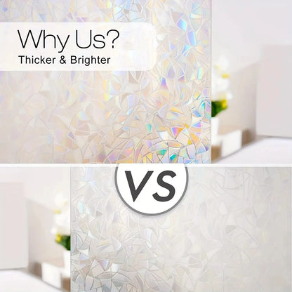 Rainbow Style Static Cling Window Film with Rainbow Design