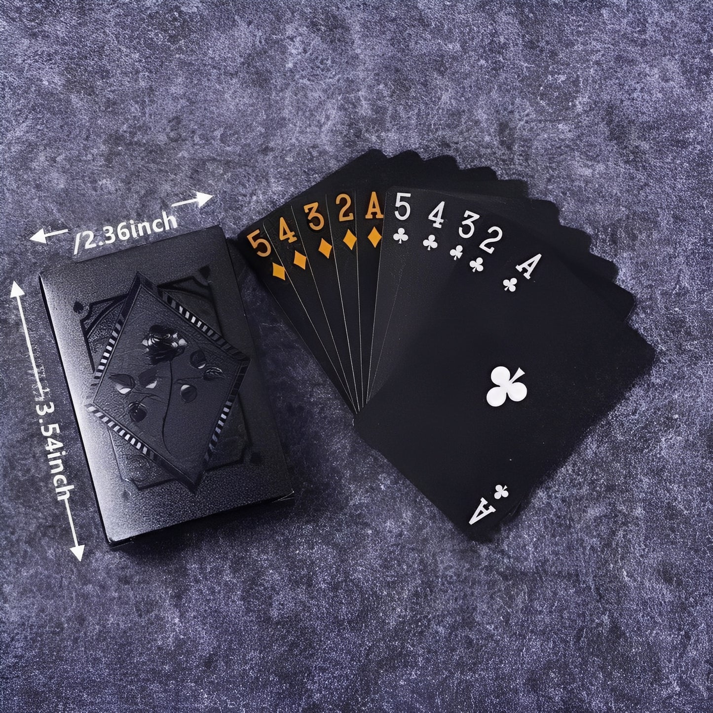 Black Gold Foil Style Playing Cards for Games and Travel