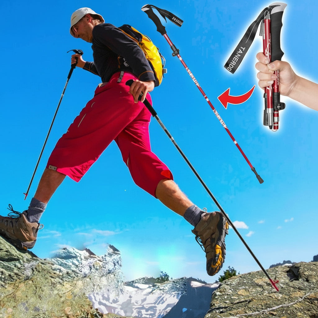 Foldable Hiking Pole and Adjustable Trekking Gear