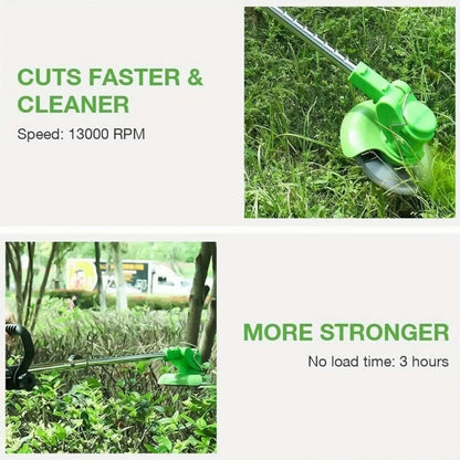 Adjustable Cordless Grass Trimmer with Dual 24V Batteries