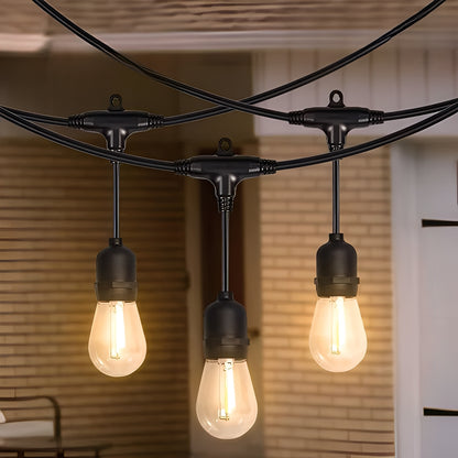 Outdoor LED String Lights with E27 Sockets and 220V Power