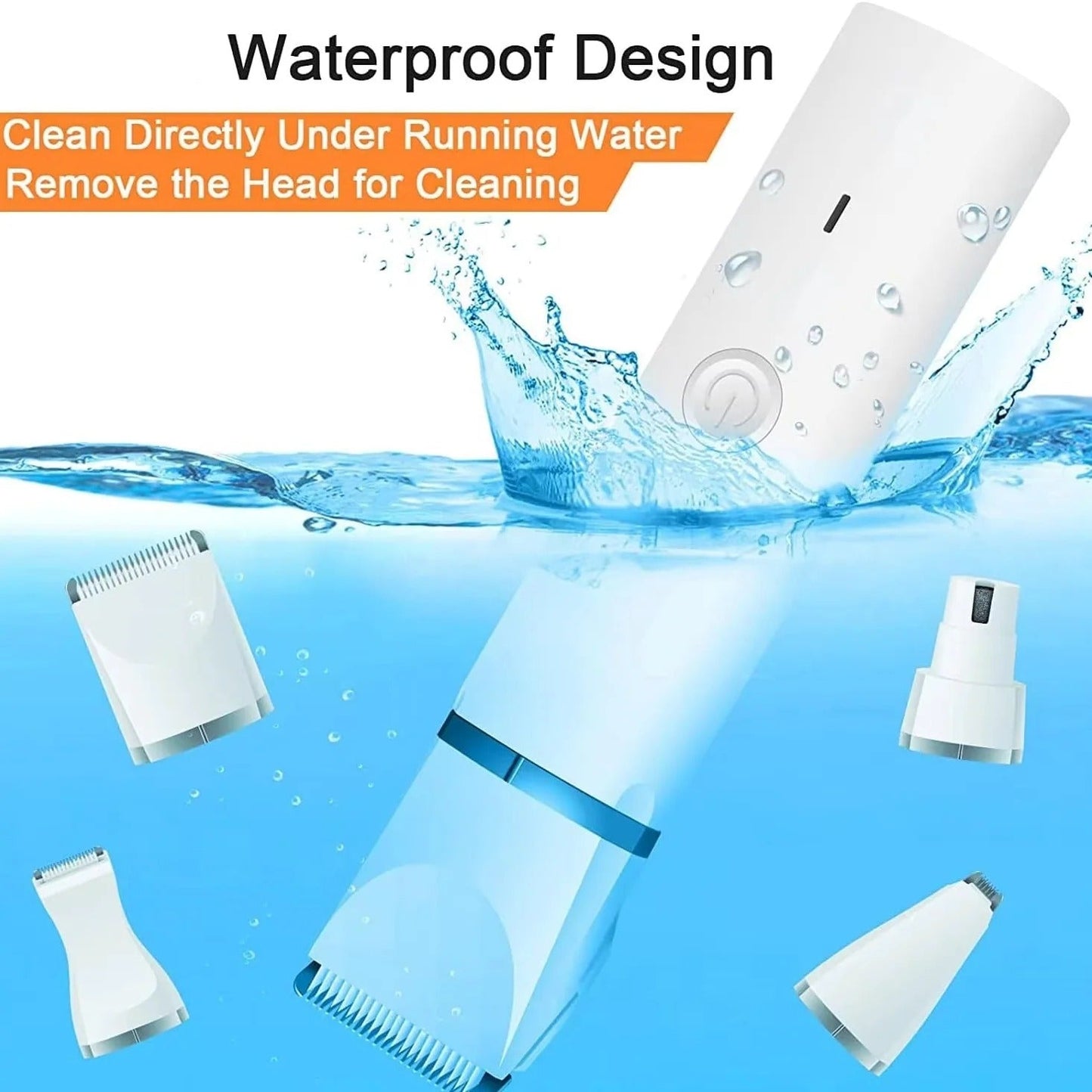 Cordless Pet Grooming Set with Clipper and Nail Grinder