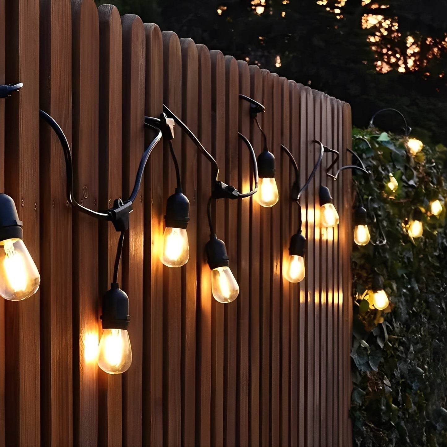 Outdoor LED String Lights with E27 Sockets and 220V Power