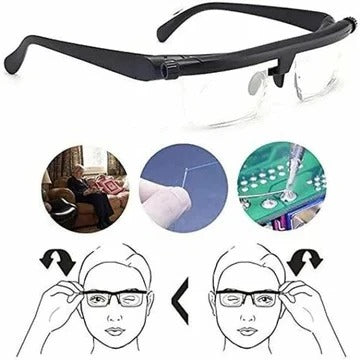 Adjustable Vision Glasses for Clear Near and Far Sight