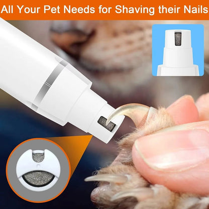 Cordless Pet Grooming Set with Clipper and Nail Grinder