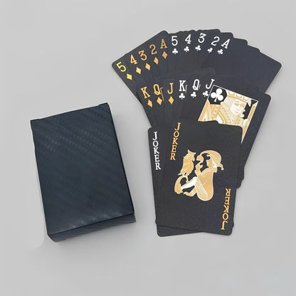 Black Gold Foil Style Playing Cards for Games and Travel