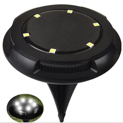 Outdoor Solar LED Ground Lights with Disk Style Design