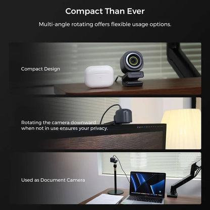 Webcam with Adjustable Video Settings and USB Connection