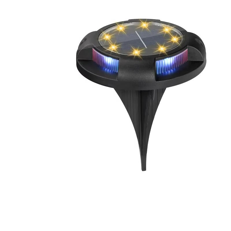 Outdoor Solar LED Ground Lights with Disk Style Design