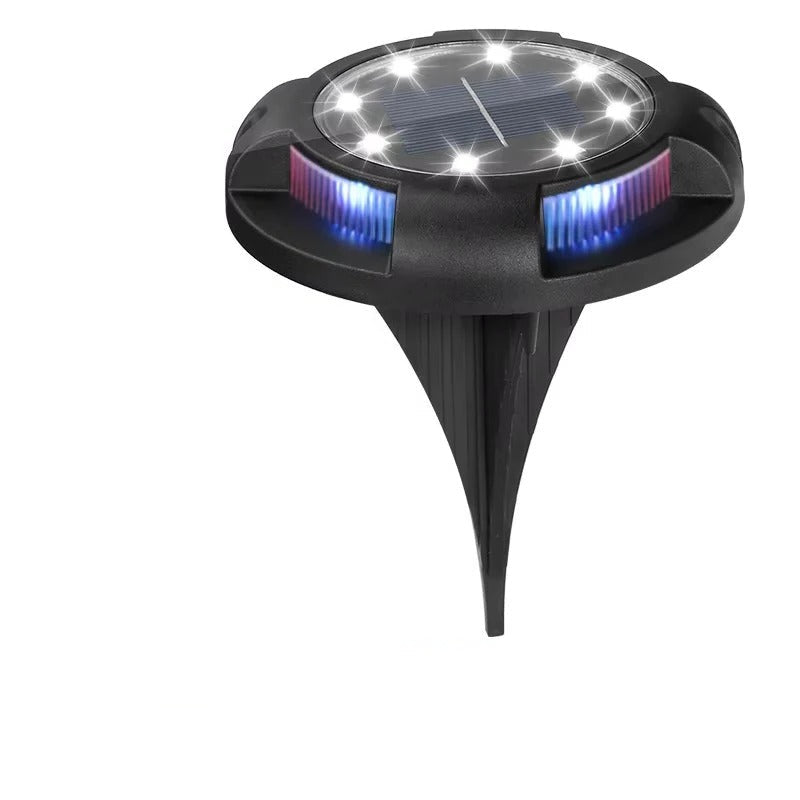 Outdoor Solar LED Ground Lights with Disk Style Design