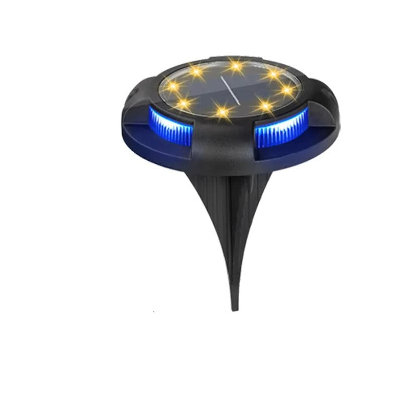 Outdoor Solar LED Ground Lights with Disk Style Design