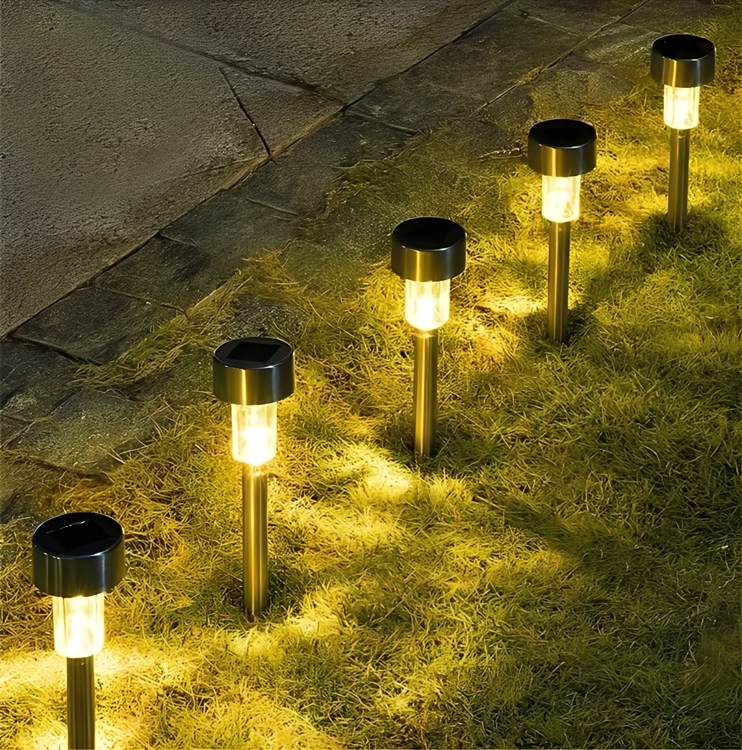 Solar Powered LED Fairy Lights for Garden and Yard Placement, Set of 10