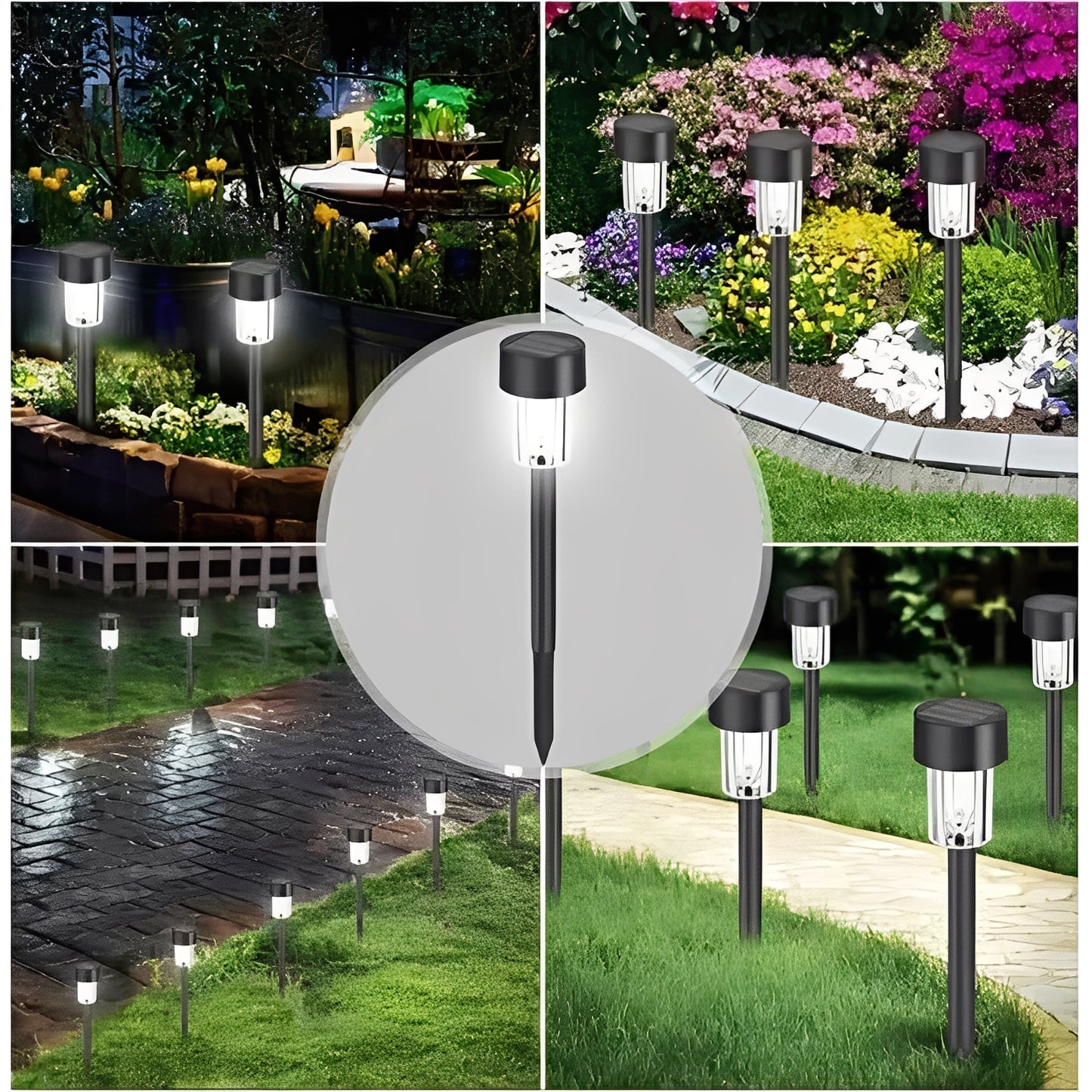 Solar Powered LED Fairy Lights for Garden and Yard Placement, Set of 10