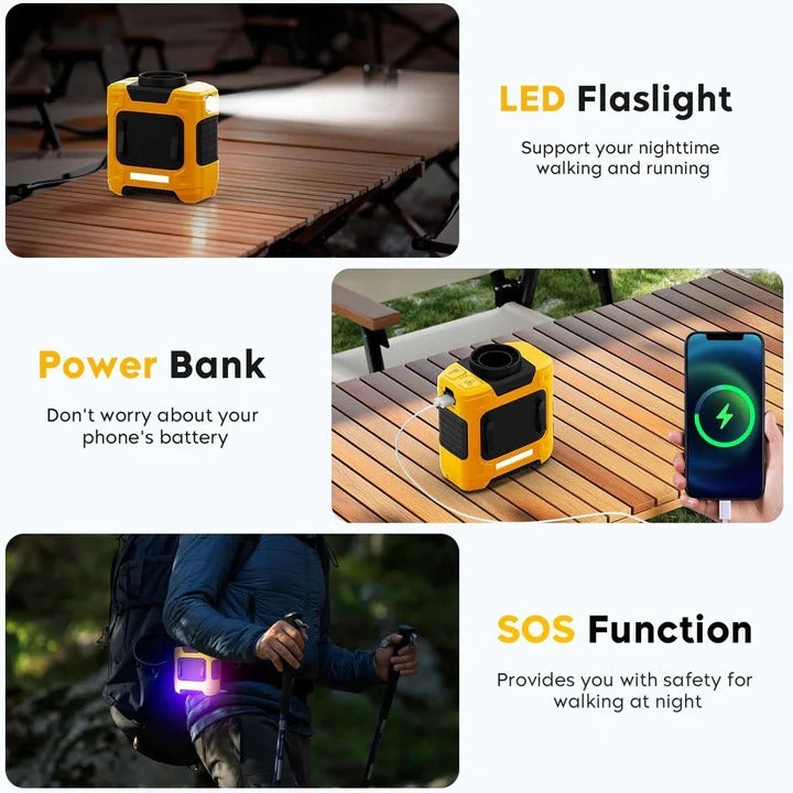 Rechargeable Mini Fan with Handheld Design and LED Light