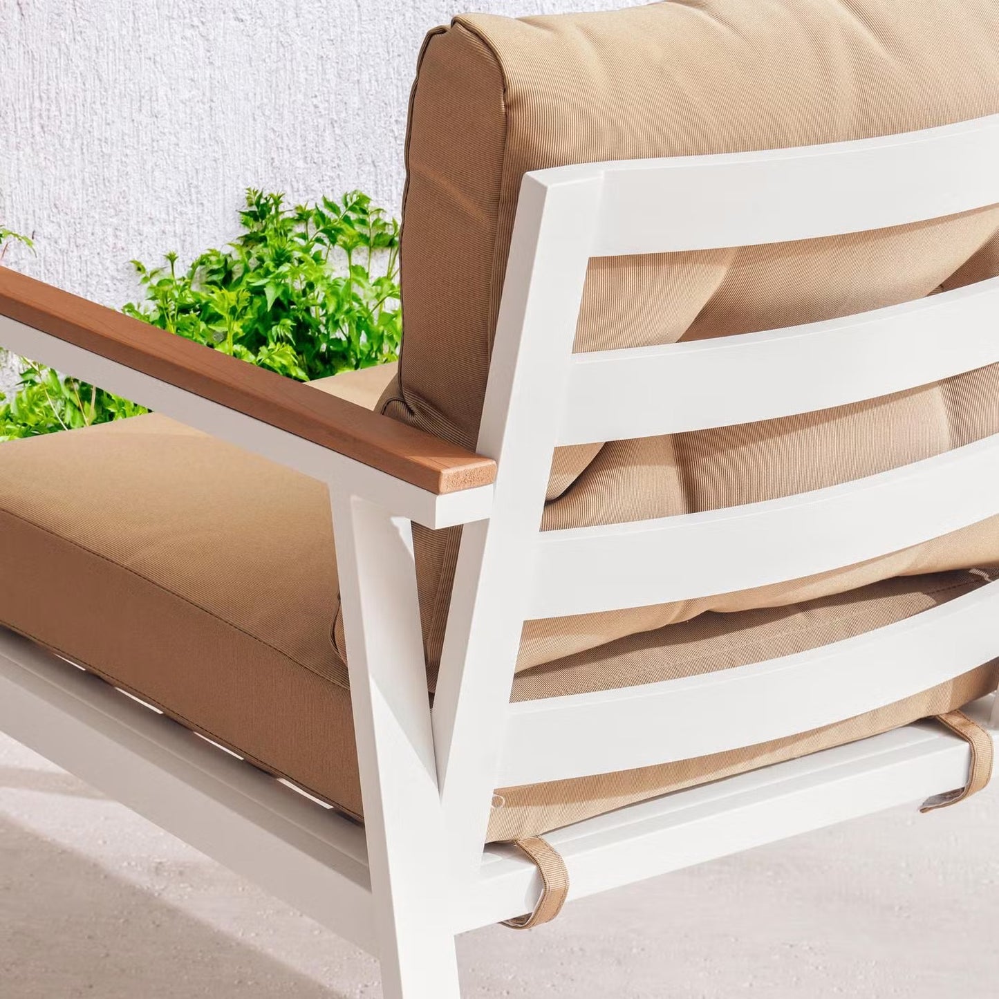 Verano 5-Seater Outdoor Sofa Set in Brown with Coffee Table