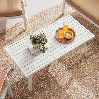 Verano 5-Seater Outdoor Sofa Set in Brown with Coffee Table